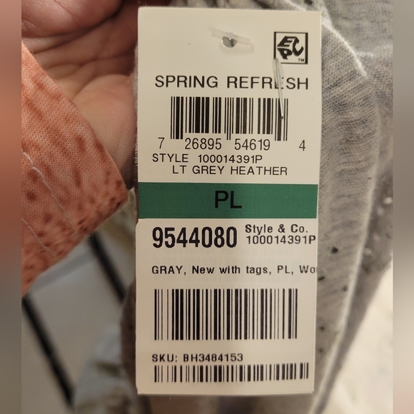 Sale NWT Style & co Eyelet BELL angel sleeve top - Picture 9 of 10